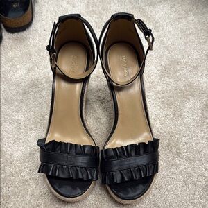 MICHAEL Michael Kors Black Ruffle Sandals